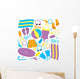 Pool Items Wall Decal