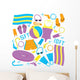 Pool Items Wall Decal