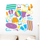 Pool Items Wall Decal