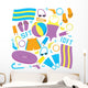 Pool Items Wall Decal