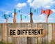 Fish and Wooden Signboard with Different Concept Wall Mural