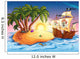 Illustration Island with Pirate