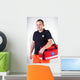 Rescuer going to help patient Wall Mural