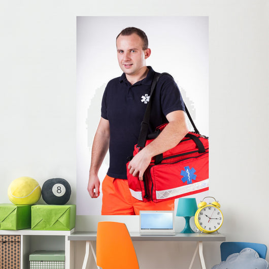 Rescuer going to help patient Wall Mural