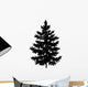 Christmas Spruce Fir Tree Silhouette Wall Decal