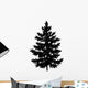 Christmas Spruce Fir Tree Silhouette Wall Decal