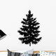 Christmas Spruce Fir Tree Silhouette Wall Decal