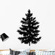 Christmas Spruce Fir Tree Silhouette Wall Decal