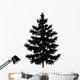 Christmas Spruce Fir Tree Silhouette Wall Decal