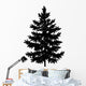 Christmas Spruce Fir Tree Silhouette Wall Decal