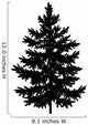 Christmas Spruce Fir Tree Silhouette Wall Decal