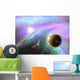 Fantasy deep space nebula with planet and stars Wall Mural