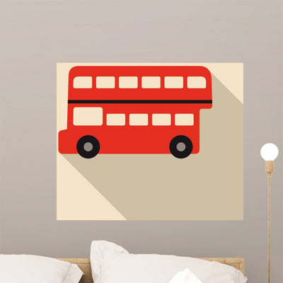 Double Decker Wall Mural shown on a wall