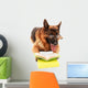 German Shepard Reading Wall Decal