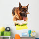 German Shepard Reading Wall Decal