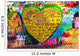 graffiti of heart with inscription "I LOVE YOU" Wall Mural