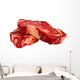 Ribeye steaks isolated on white background Wall Decal