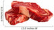 Ribeye steaks isolated on white background Wall Decal