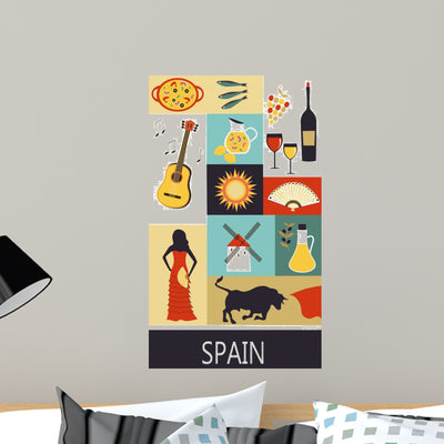Spain Vector shown on a wall