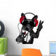 Dj French Bulldog Wall Decal