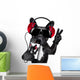 Dj French Bulldog Wall Decal