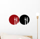 plate with fork and knife Wall Decal