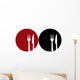 plate with fork and knife Wall Decal