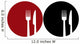 plate with fork and knife Wall Decal