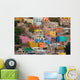 colorful buildings in Mexico Wall Mural