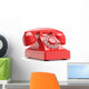 retro (vintage) red phone Wall Decal