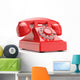 retro (vintage) red phone Wall Decal