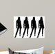 Black Silhouettes Females Standing