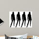 Black Silhouettes Females Standing