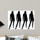 Black Silhouettes Females Standing