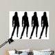 Black Silhouettes Females Standing