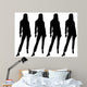 Black Silhouettes Females Standing