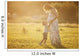 Small boy kissing belly of his pregnant mother outdoors Wall Mural