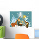 Cartoon Nativity Scene Wall Decal