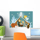 Cartoon Nativity Scene Wall Decal
