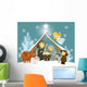 Cartoon Nativity Scene Wall Decal