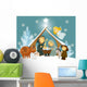 Cartoon Nativity Scene Wall Decal