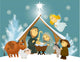 Cartoon Nativity Scene Wall Decal