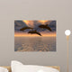 Dolphin Red Sunset Wall Mural