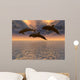Dolphin Red Sunset Wall Mural