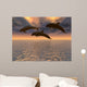 Dolphin Red Sunset Wall Mural