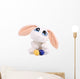 Easter Rabbit and Colorful Eggs. Wall Decal