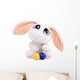 Easter Rabbit and Colorful Eggs. Wall Decal