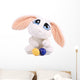 Easter Rabbit and Colorful Eggs. Wall Decal