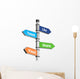 social media signpost for direction (like, tweet, friend, share, Wall Decal