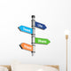 social media signpost for direction (like, tweet, friend, share, Wall Decal